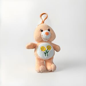 Vintage 2002 Care Bears Friend BEAR Plush Key Clip Keychain  5” Rare